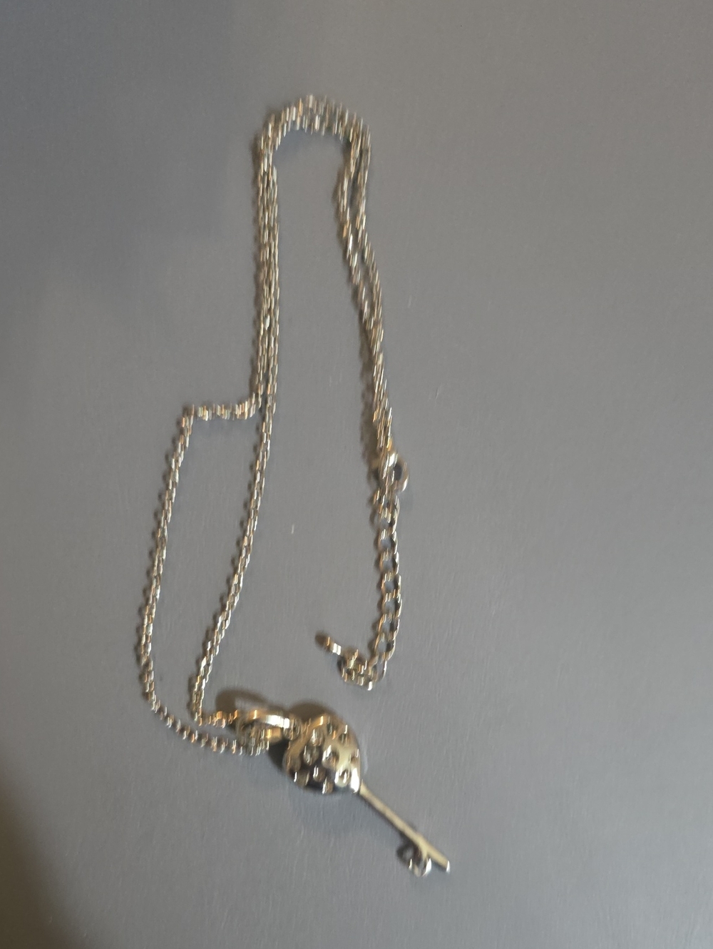 Silver Key Pendant Necklace - Women Jewelry